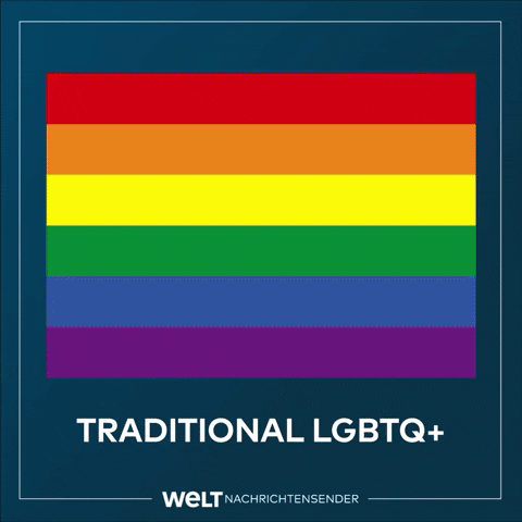 LGBTQA+ flags rotating