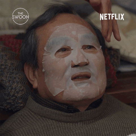 Man with sheet mask