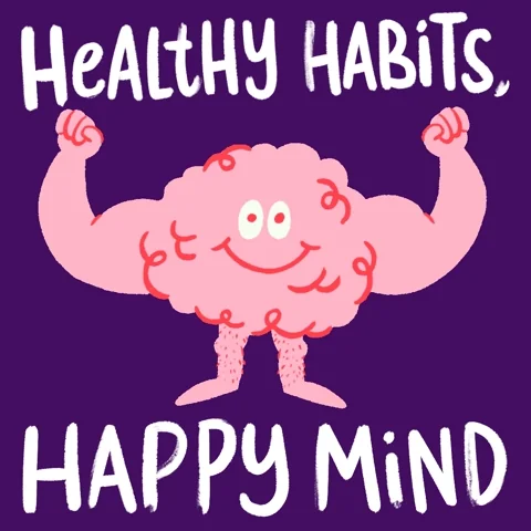 A cartoon brain flexes its muscles. The text reads: 