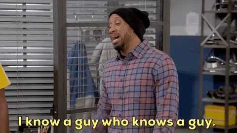A man saying 'I know a guy who knows a guy.'
