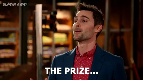 Host of Netflix Blown Away saying 'The prize is life changing'