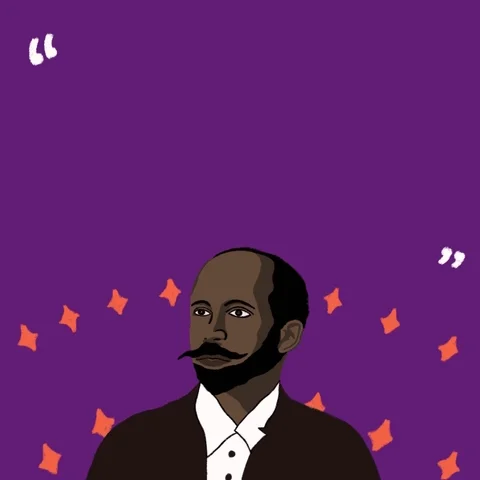 An animation depicting WEB DuBois's quote, 