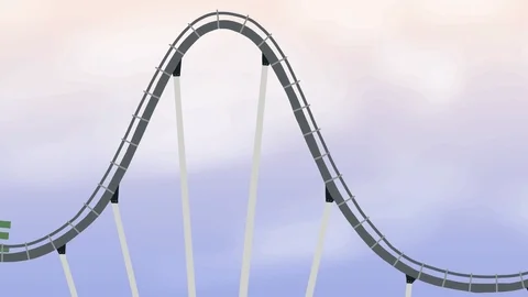 A rollercoaster that goes up and down with the text 'Dopamine' on it.