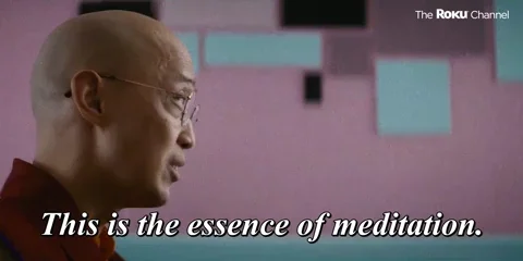 A Buddhist teacher instructs a class. He says,