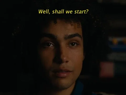 A student saying, 