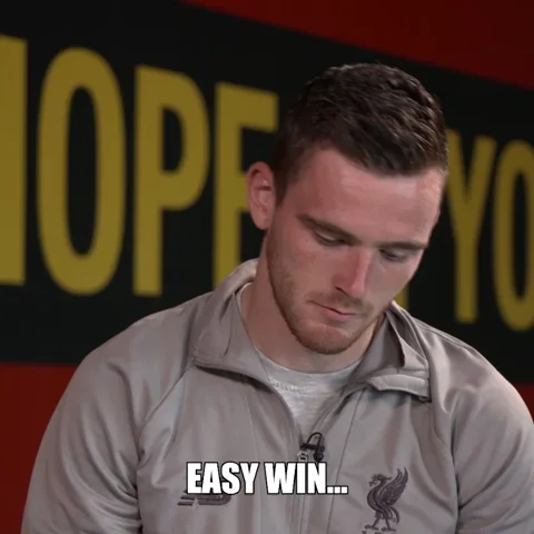 Man and the word Easy Win