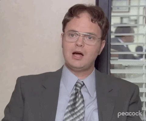 GIF: The Office character says, 'I wanna be frozen.'