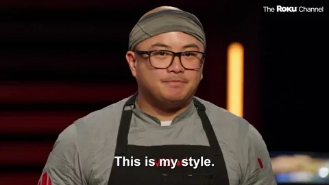 A contestant on a cooking show says, 