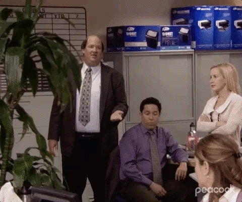 Kevin from The Office asks his colleagues, 