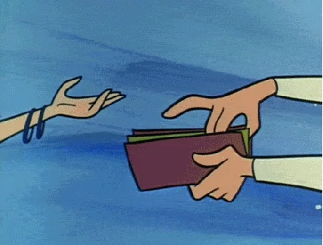 GIF of spending too much money