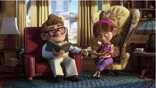 Carl and Ellie from the movie 
