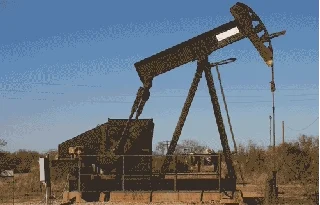 An oil rig in motion.