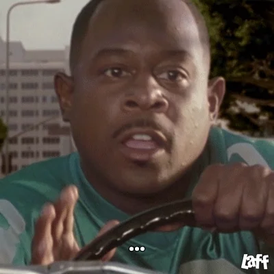 Martin Lawrence driving a car and saying, 