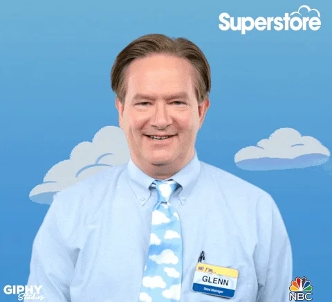 Mark McKinney as Glen from the sitcom Superstore  (2015-2021) giving the thumbs up.