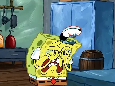 Spongebob crying