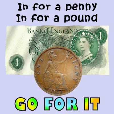 Images of a Pound coin and note. Text: 