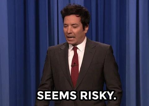 Jimmy Fallon says, "Seems risky."