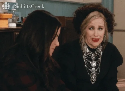 Moira Rose from Schitt's Creek tells Bella Ramsey, 'We're in this together'.
