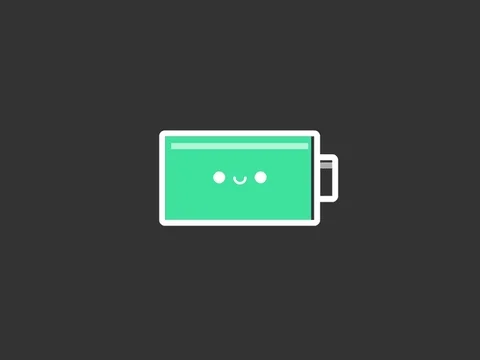 An animation of a battery draining.