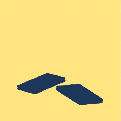 Blue and orange hands reaching out of two laptop screens to high-five each other