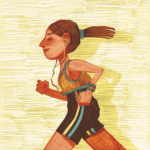 A person running.