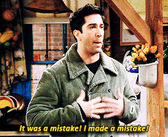 David Schwimmer saying It was a mistake! I made a mistake !