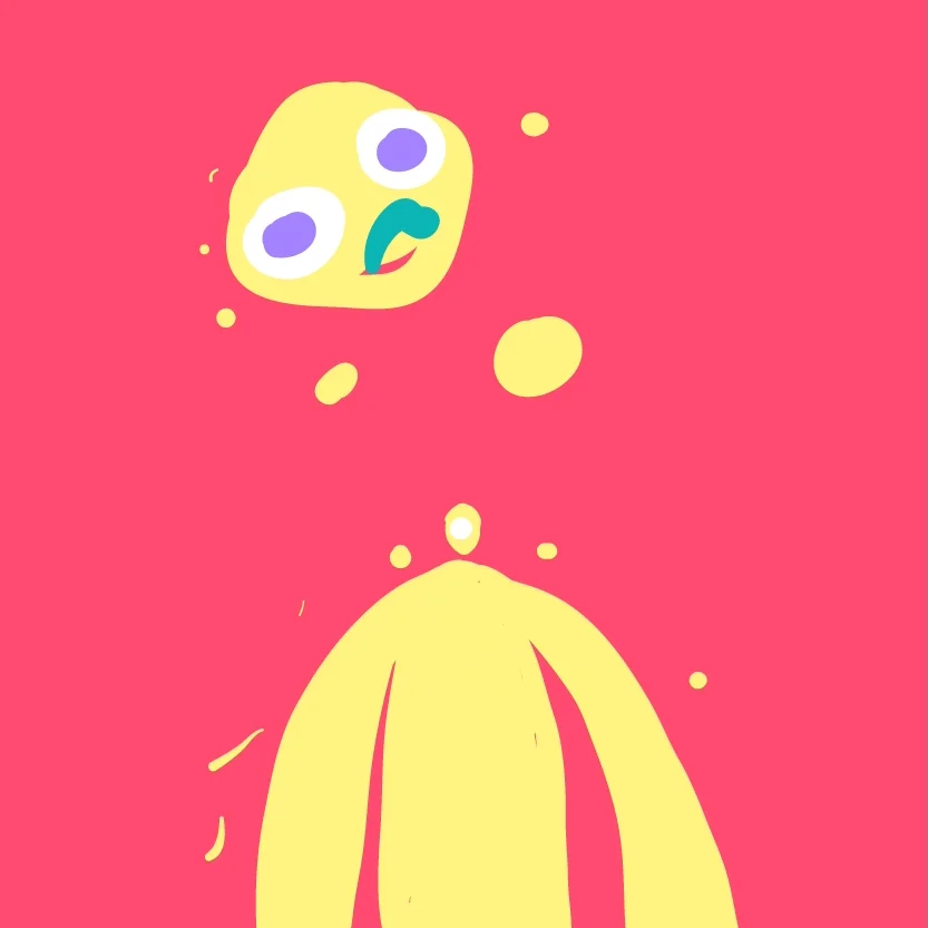 Animation of person panicking.