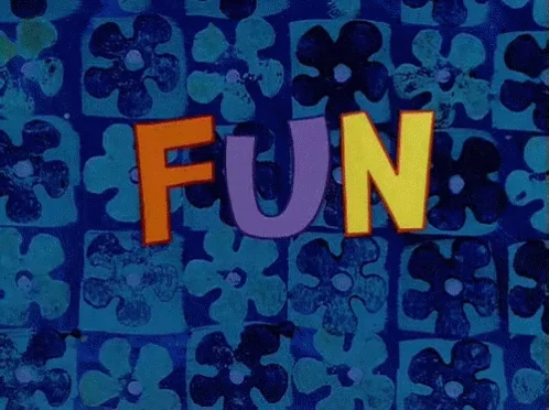 Spongebob and Plankton having fun