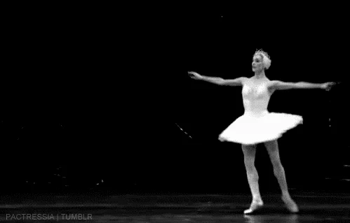 A ballerina performing a variation from Swan Lake.