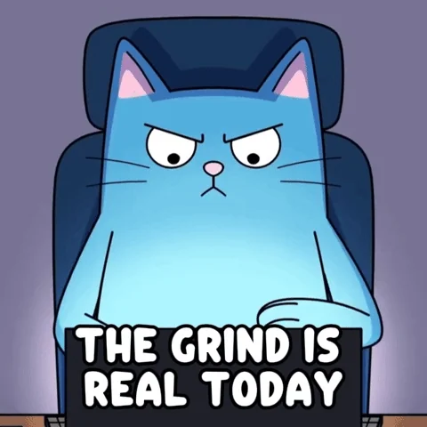 A cat typing on a laptop . The text reads: