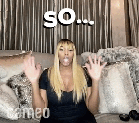 Nene Leakes says 'So' as she gesticulates with her hands