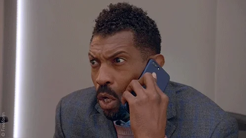 Deon Cole as Charlie from the TV show Black-ish looking serious and saying 