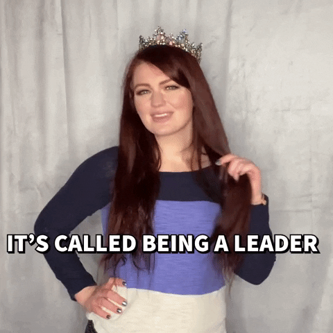 A young woman in a tiara says, 