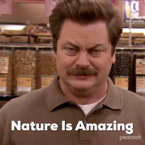A man says, "Nature is amazing."