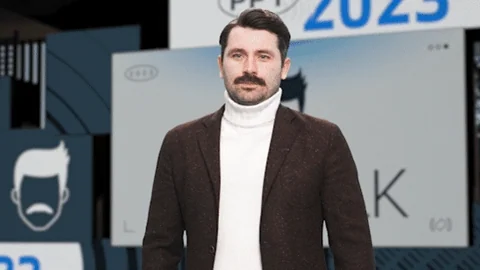 Man looking at his watch and saying,