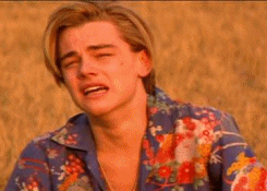 Leo DiCaprio crying.