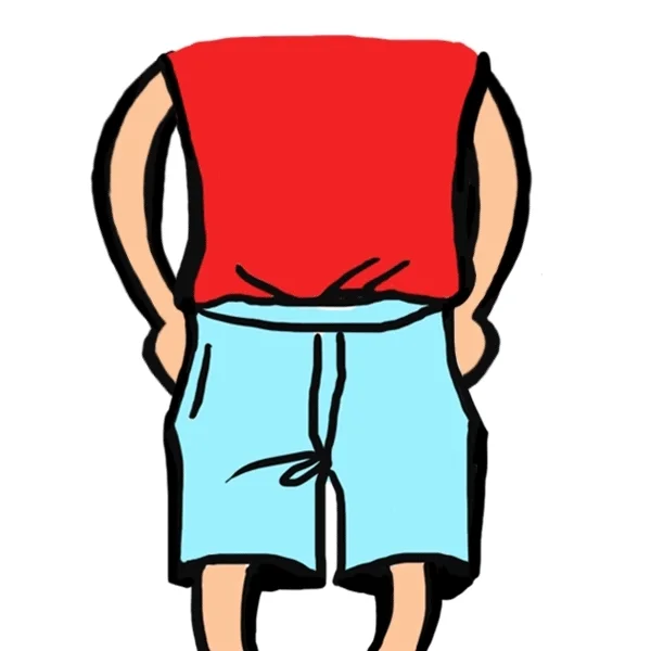 Cartoon image of someone pulling out their pockets to show they are empty.