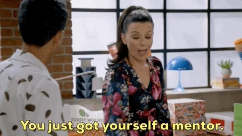 A  woman says to a colleague, 