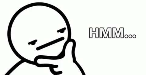 A stick figure rubbing his chin in deep thought.