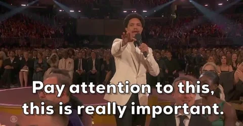 Trevor Noah at an awards show saying, 