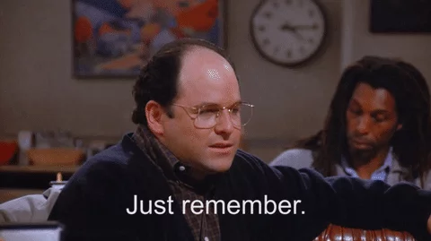 Seinfeld characters saying 'It's not an alternative fact if you believe it.