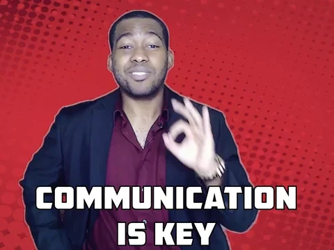 A man giving the ok sign. He says, "Communication is key."