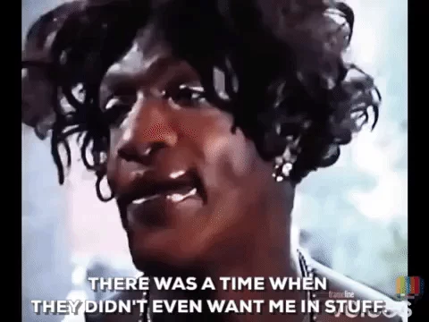 Clip of Marsha P. Johnson saying 'There was a time when they didn't even want me in stuff.'