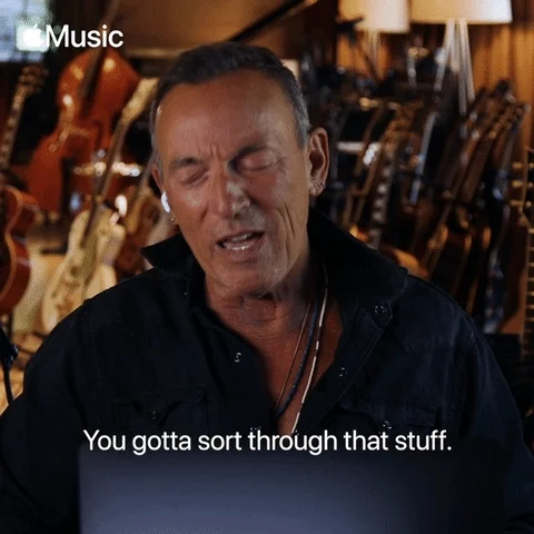 Bruce Springsteen in his studio saying, 