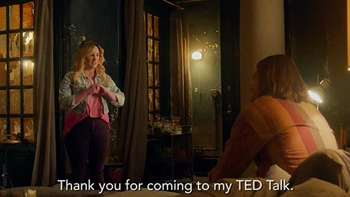 A woman saying 