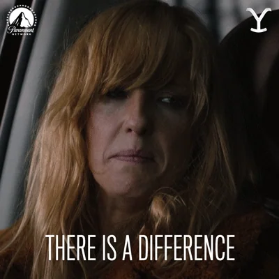 A woman saying, There is a difference.