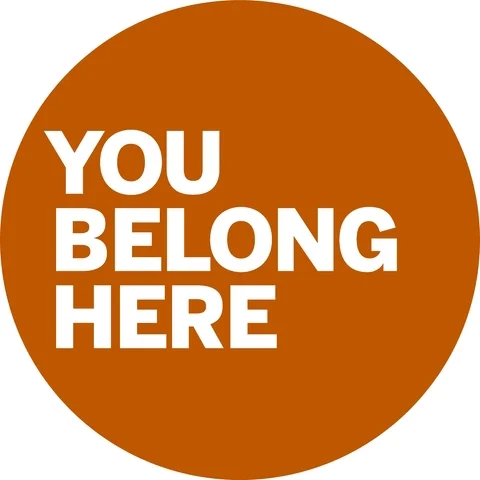 A graphic that reads, 'You belong here.'