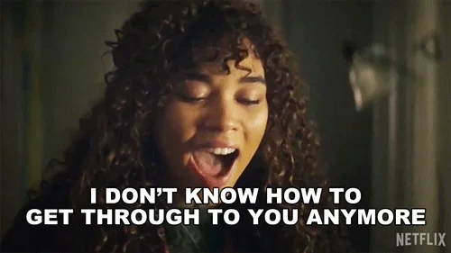 A young woman says, 