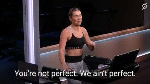 A Peleton instructor walking on treadmill saying, 