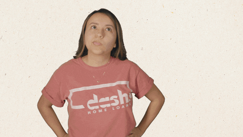 Gif of a woman contemplating.
